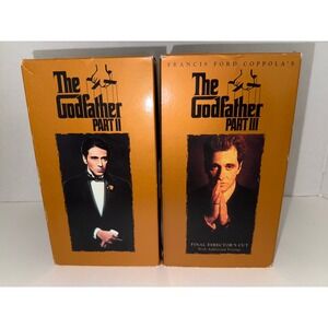 The Godfather Part II & III VHS Set Final Directors Cut THX Mastered Al Pacino